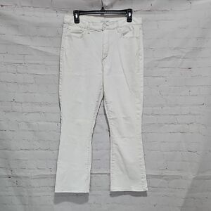 LOFT Women's Flare White Jeans